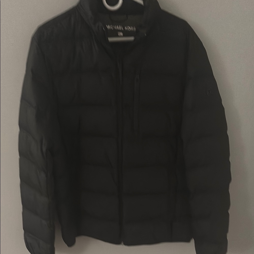 Michael Kors Black Puffer Coat with Smooth Finish